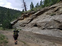 Hiking to the chase trailhead